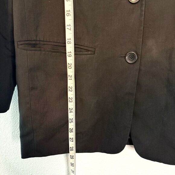 Everlane Linen Blend Black Blazer Size 2 - Picture 5 of 7
